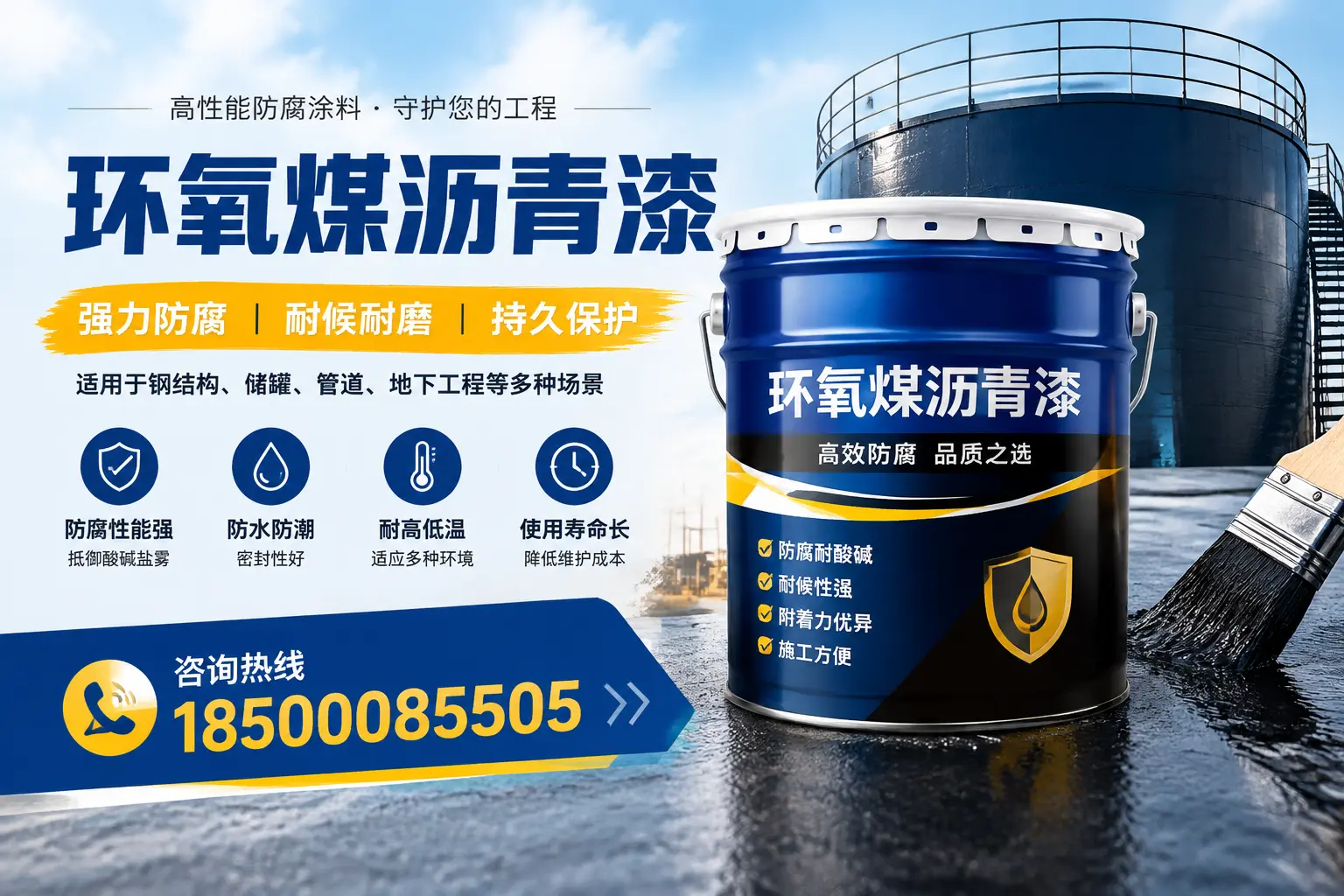 环氧煤沥青漆在工业中的应用,庐阳企业的选择
